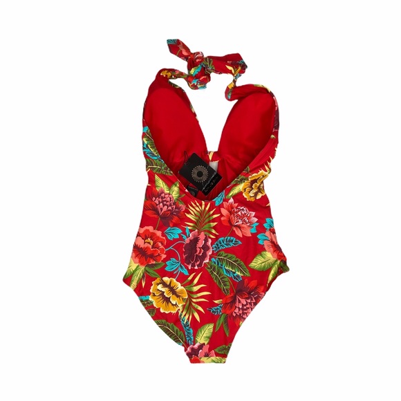 Target Swim Sunn Lab Swim One Piece Red Swimsuit Floral Nwt Poshmark